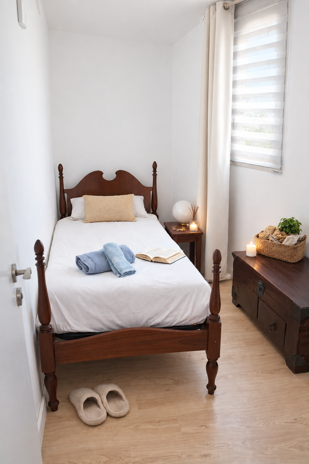 Un rincón para leer y descansar.